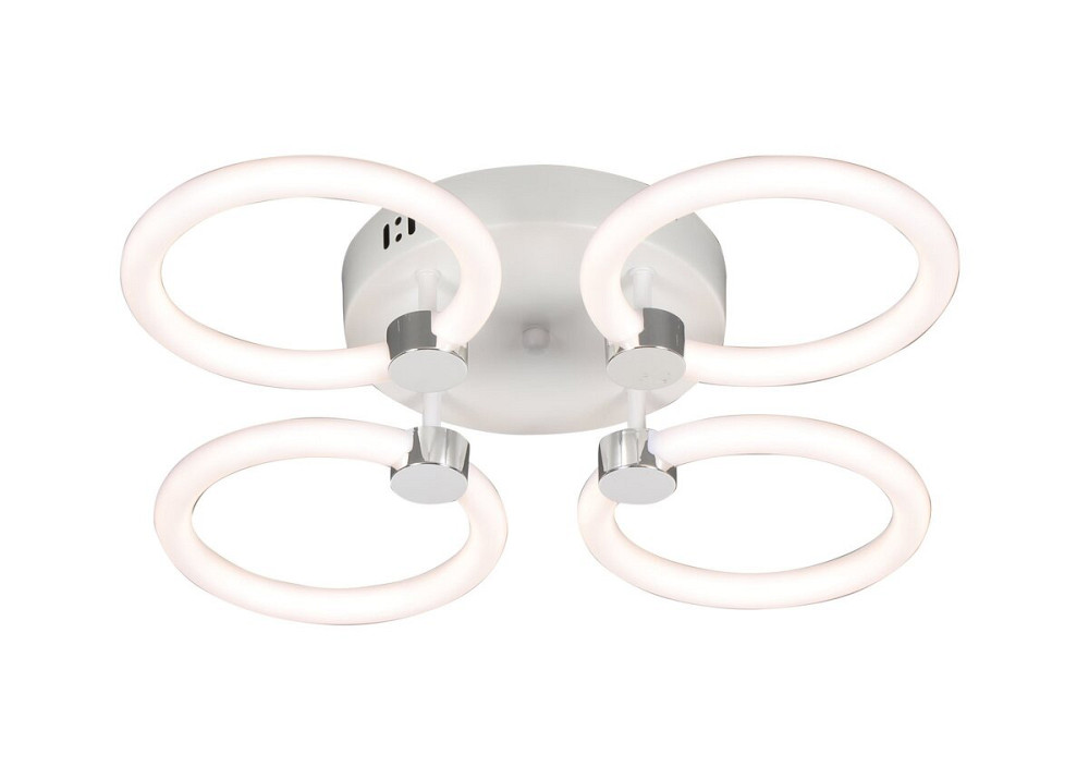 Пристельова LED люстра VALESO G 2588/4 WT+CH 56W,3000K-6500K Тип пульта дистанційного керування: 2.4G Remote Коломия - фото 1