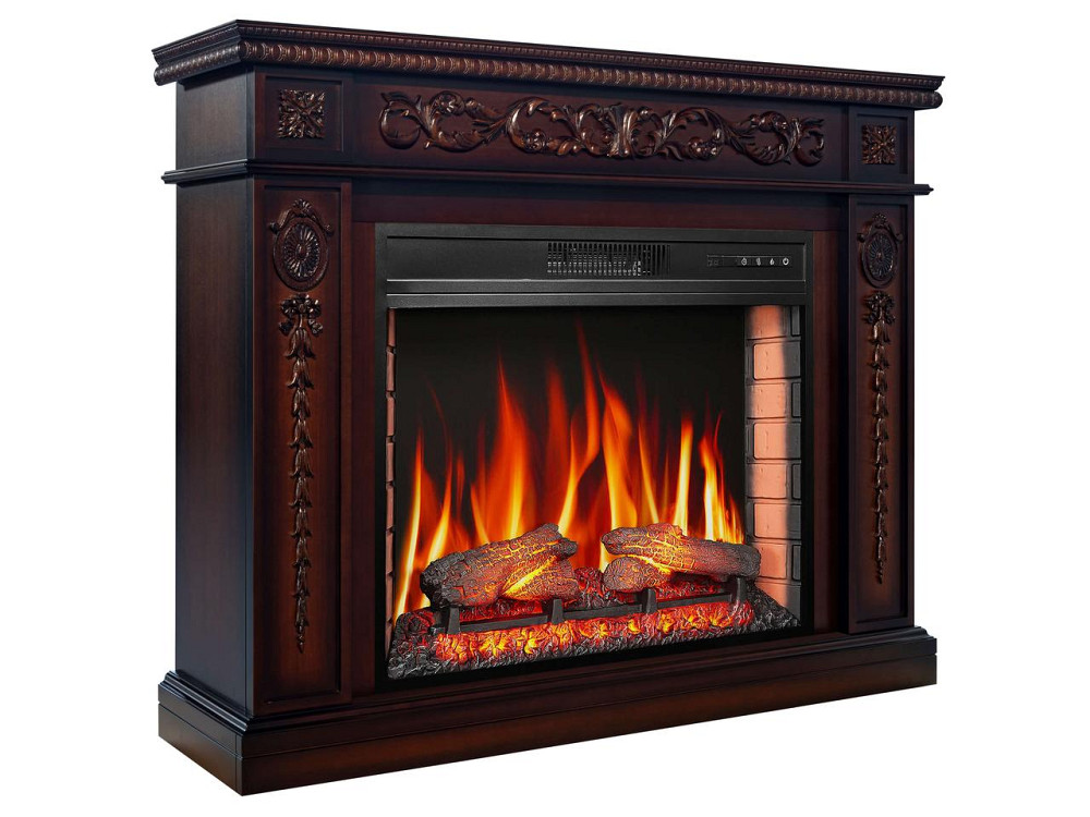 Каминокомплект ArtiFlame Delmona AF28S коньяк с обогревом и звуком горения огня Львов - изображение 1