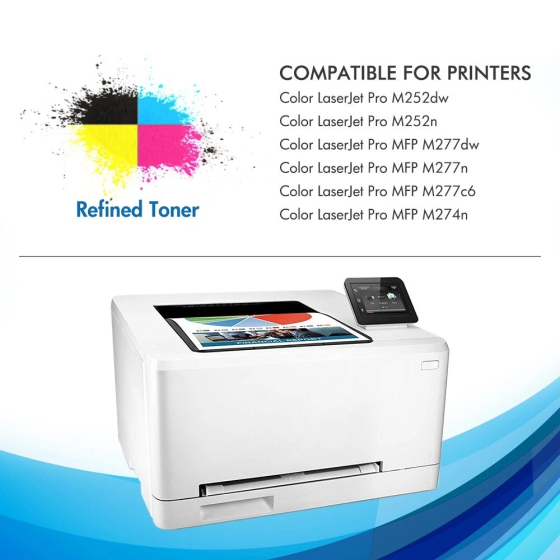 Набор картриджей HP 201X (CF400X) для HP Color LaserJet Pro M252, M277 — Комплект 4 шт. (Black, Cyan, Yellow, Magenta), Premium Киев