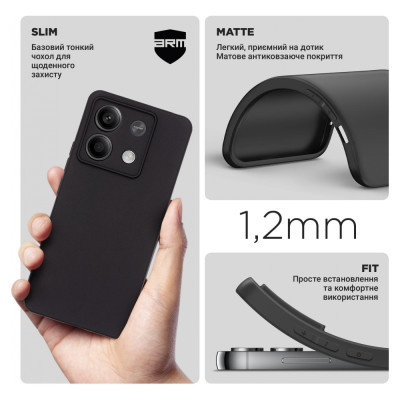 Чохол до мобільного телефона Armorstandart Matte Slim Fit Xiaomi Redmi Note 13 Pro 5G Camera cover Black (ARM71858) Вінниця - фото 3