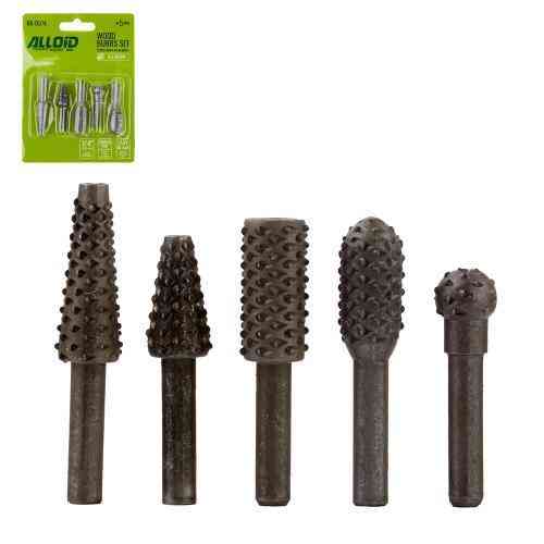 Alloid. Набір фрез по дереву 5шт, хвостовик 1/4