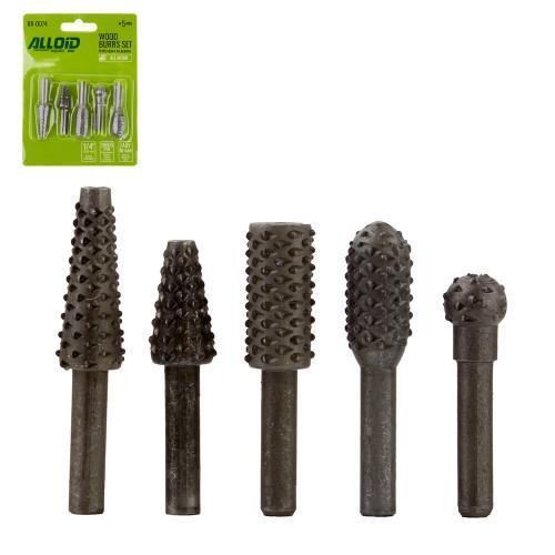 Alloid. Набір фрез по дереву 5шт, хвостовик 1/4