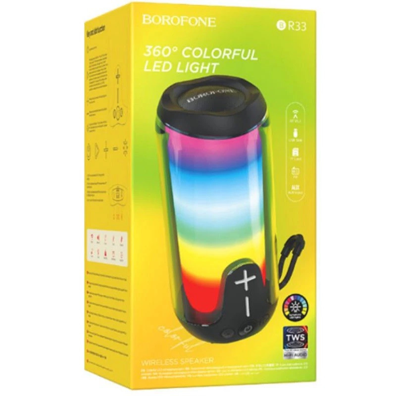 Портативна колонка BOROFONE BR33 Pulse color sports BT speaker Black Київ - фото 3