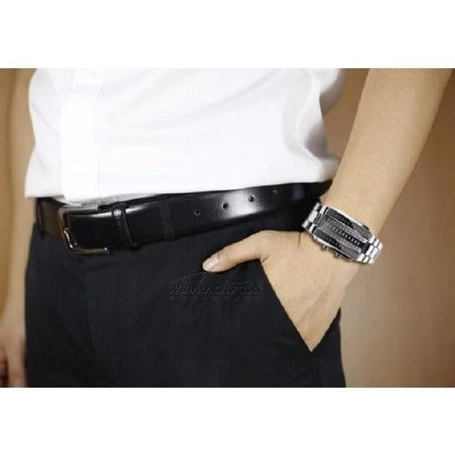 Унікальний бінарний чоловічий годинник Skmei 1035 (Сріблястий) Вінниця - фото 6