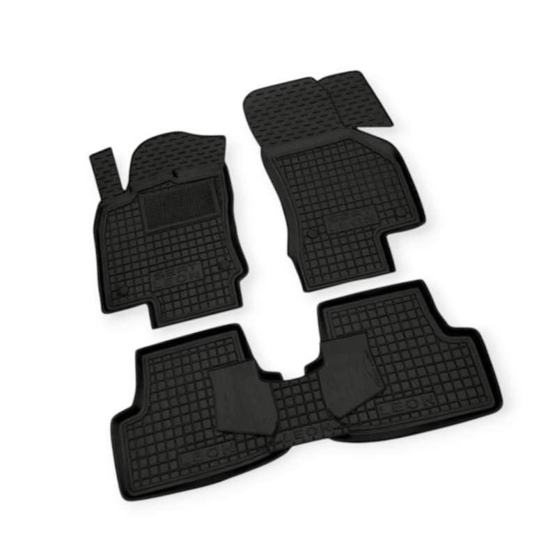 Коврики Сеат leon 2012-2020 (5 дв.) борт 2,5см, с перемычкой салона Мукачево - изображение 1