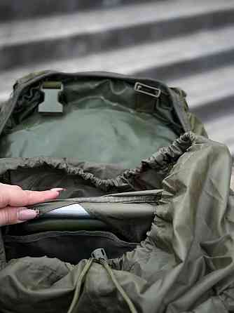 Водонепроникний тактичний рюкзак олива з матеріалу Оксфорд, анатомічні лямки, система Molle Львів