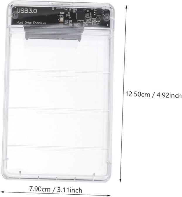 Прозорий корпус для 2.5" HDD/SSD з LED-індикатором Київ - фото 3