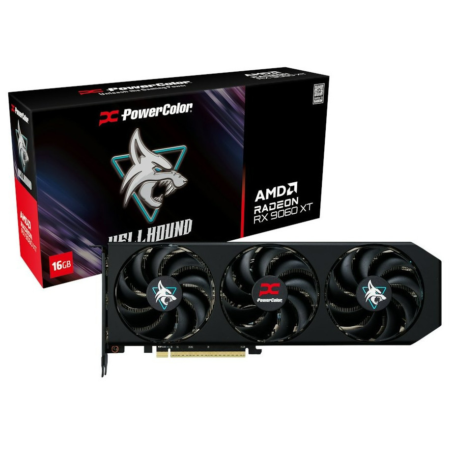 Відеокарта AMD Radeon RX 9060 XT 16 GB GDDR6 Hellhound PowerColor (RX9060XT 16G-L/OC) ( 11545 ) Харьков - изображение 1