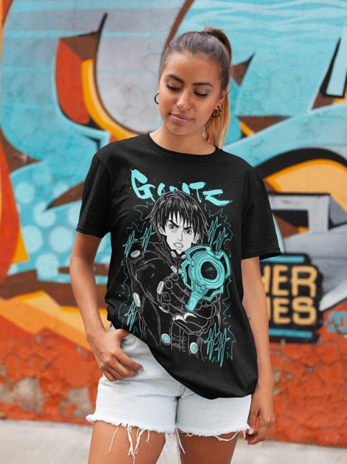Футболка з аніме принтом Гантз Аніме Воман Манга оверсайз (S/M/L) Чорний AnimeJ1018 Дніпро - фото 5