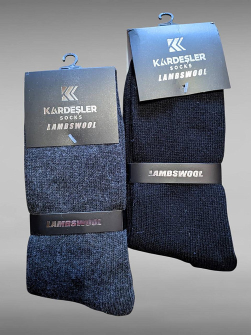 Мужские тёплые высокие носки из шерсти (2шт) Kardesler. Размер 40-46 Киев - изображение 3