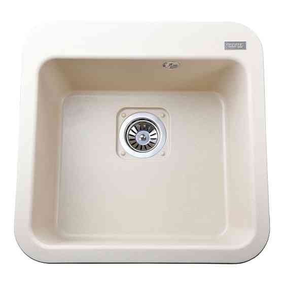 Гранітна мийка Globus Lux BARBORA слонова кiстка 510х510мм Київ