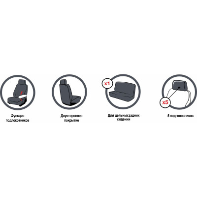 Чохли на сидіння PUFI RAPSODY сірий (330255) Вінниця - фото 2