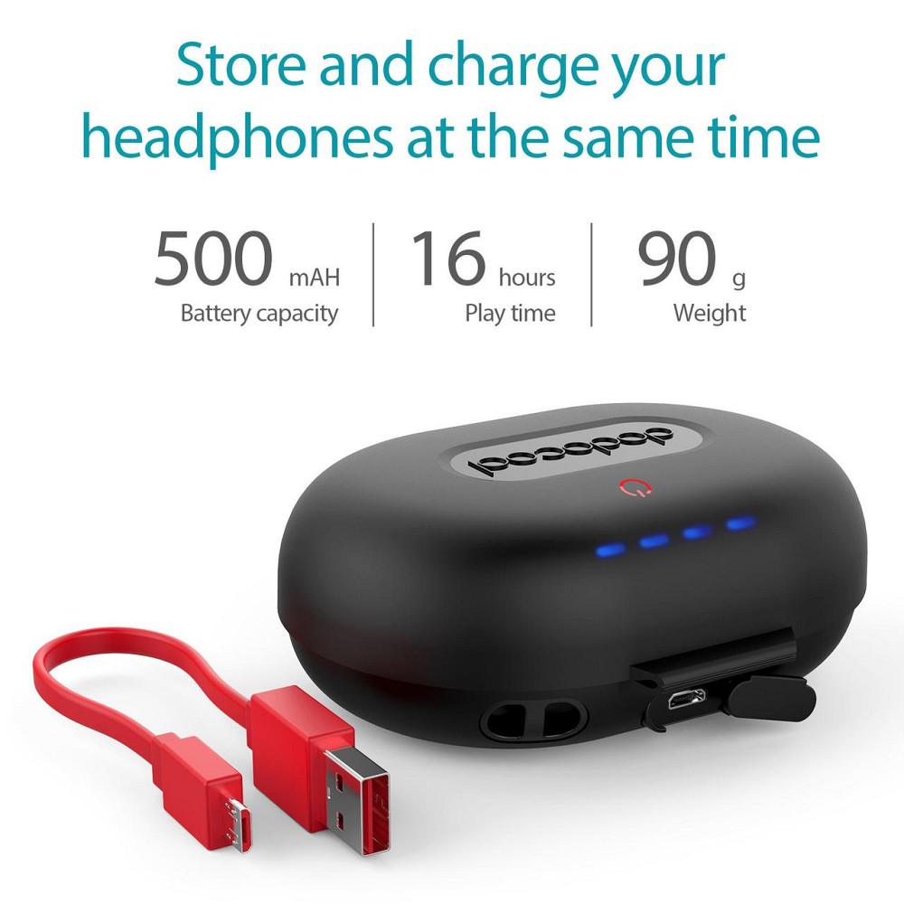 Портативный зарядный кейс dodocool для беспроводных наушников (500 мАч, Micro-USB, защитный чехол) Киев - изображение 5
