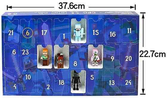 Новорічний адвент-календар Лего Майнкрафт на 24 вікна. Київ