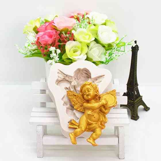 Молд силіконовий Ангел 82 на 67 на 16 мм сірий Київ