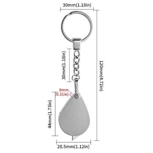 Стекло увеличительное 30x карманное мини лупа брелок, линза акрил Вінниця