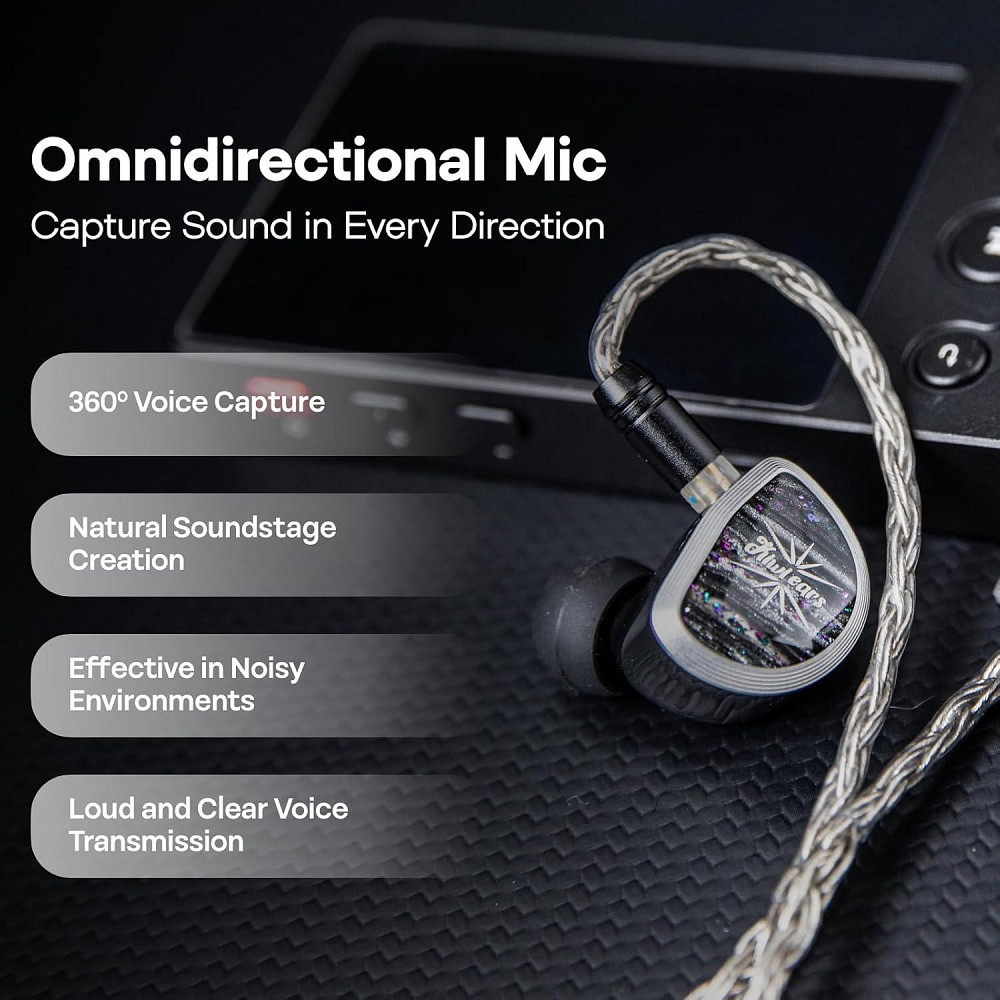 16-жильний посріблений кабель SPC для навушників Linsoul Tripowin Zonie HiFi з вбудованим мікрофоном Omni Луцк - изображение 2