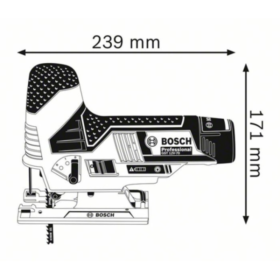 Аккумуляторный профессиональный лобзик Bosch Professional GST 12V-70 12V Solo (06015A1001) без аккума и зарядкы Киев