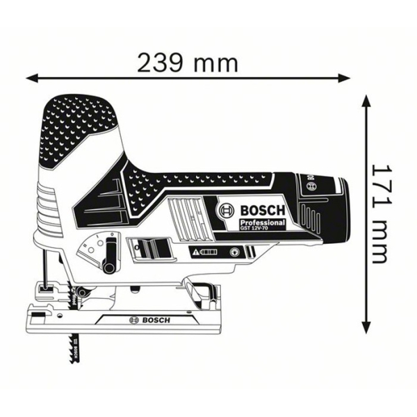Аккумуляторный профессиональный лобзик Bosch Professional GST 12V-70 12V Solo (06015A1001) без аккума и зарядкы Киев - изображение 4