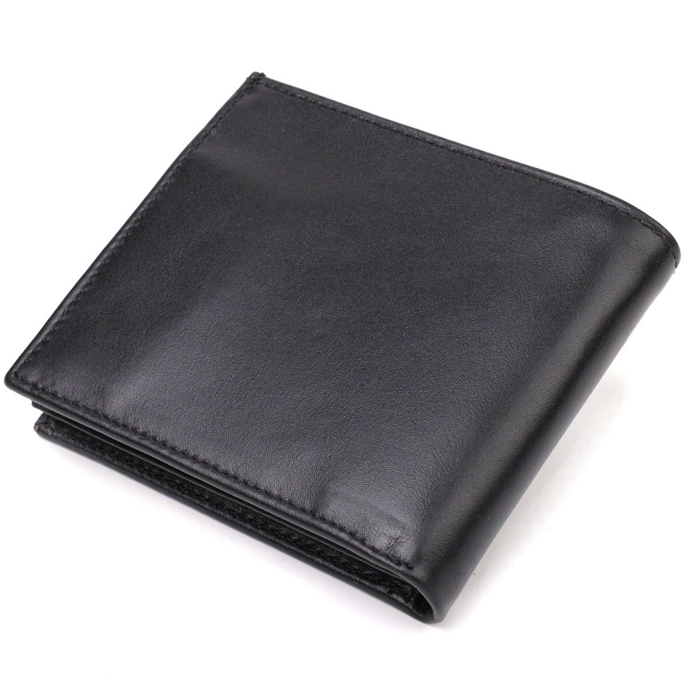 Классическое мужское портмоне из натуральной гладкой кожи CANPELLINI 21786 Черное Киев - изображение 2