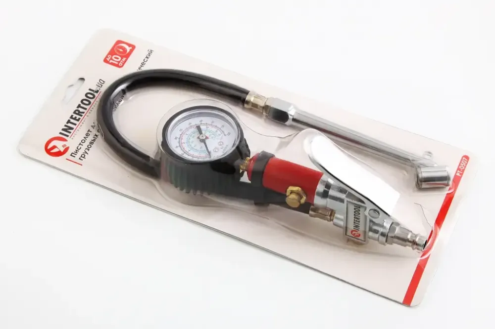 Пневматичний пістолет для підкачки маном. Для вантажних автомобілів до 10атм. Intertool (шланг 48cм) Вінниця - фото 2