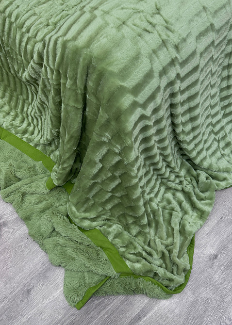 Плед-покривало смужка 220х250 см (+-5см) Салатовий (87-103) Київ - фото 8