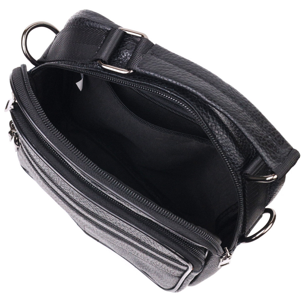 Сумка вертикальная кожаная 21270 Vintage Черная Киев - изображение 6