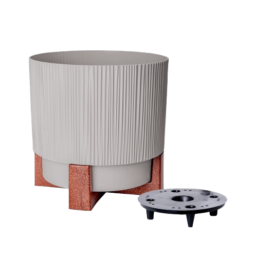 Вазон Осло зі вставкою та декоративною підставкою 12см какао Алеана Житомир - изображение 2