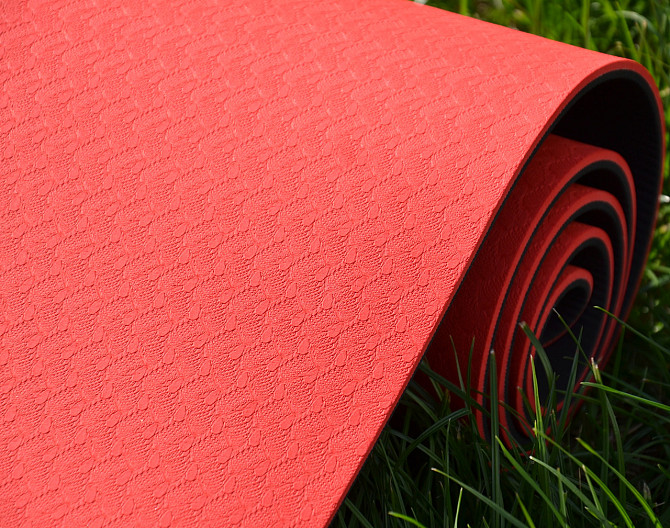 Килимок для йоги та фітнесу Power System PS-4060 TPE Yoga Mat Premium Red (183х61х0.6) Каменское - изображение 8
