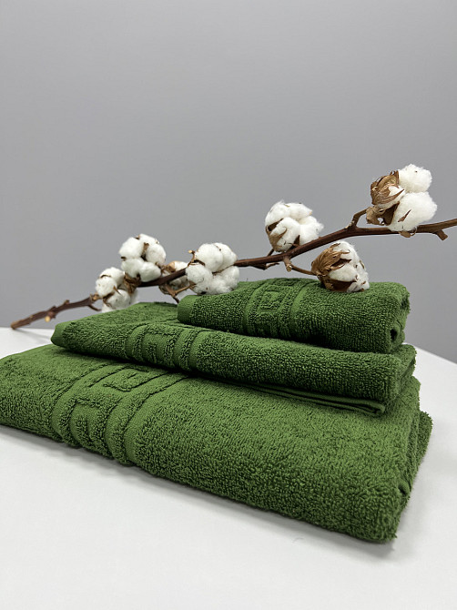 Махровое полотенце Ideal Textile Greek 33х60 см оливковый (56860583) Черновцы - изображение 5