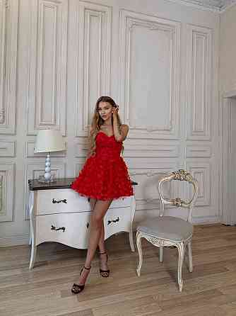 Жіноче романтичне вечірнє плаття з метеликами Червоний, M Одеса