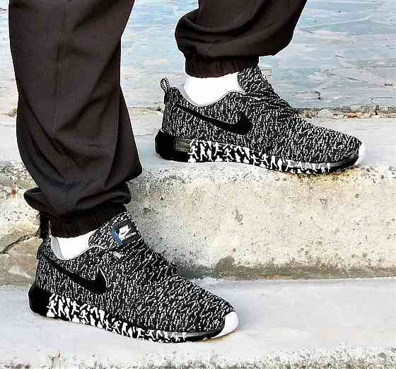 Кросівки Nike Сірі Чоловічі Найк Чорні Ткани (розміри: 41,42,43,44,45) Дніпро