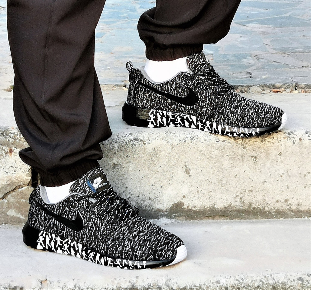 Кросівки Nike Сірі Чоловічі Найк Чорні Ткани (розміри: 41,42,43,44,45) Дніпро - фото 3