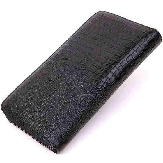 Клатч чоловічий під рептилію Vintage 20438 Чорний Київ