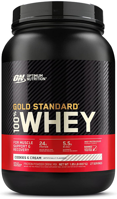100% Whey Gold Standard  908 gram   (Cookies Cream) Луцк - изображение 1