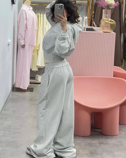 Женский стильный спортивный костюм oversize тринитка на флисе Одесса - изображение 5