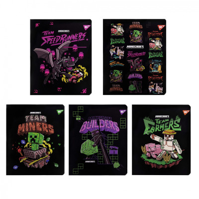 Тетрадь Yes Minecraft. Team 12 листов клетка (767496) Винница - изображение 1