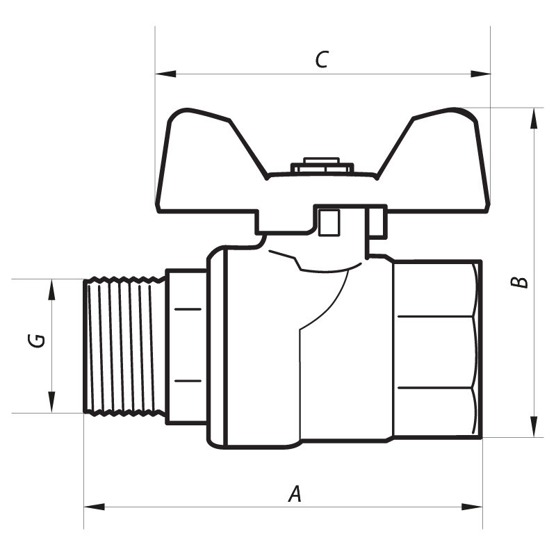 Кран шаровой Nolf NF.722 - 1
