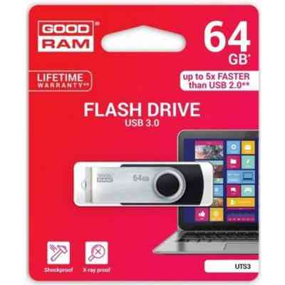 USB флеш накопичувач Goodram 64GB Twister Black USB 3.0 (UTS3-0640K0R11) Вінниця