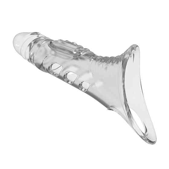 Удлиняющая насадка на пенис Pretty Love Penis Sleeve, прозрачная, 22 х 5,5 см Sex Aura Киев