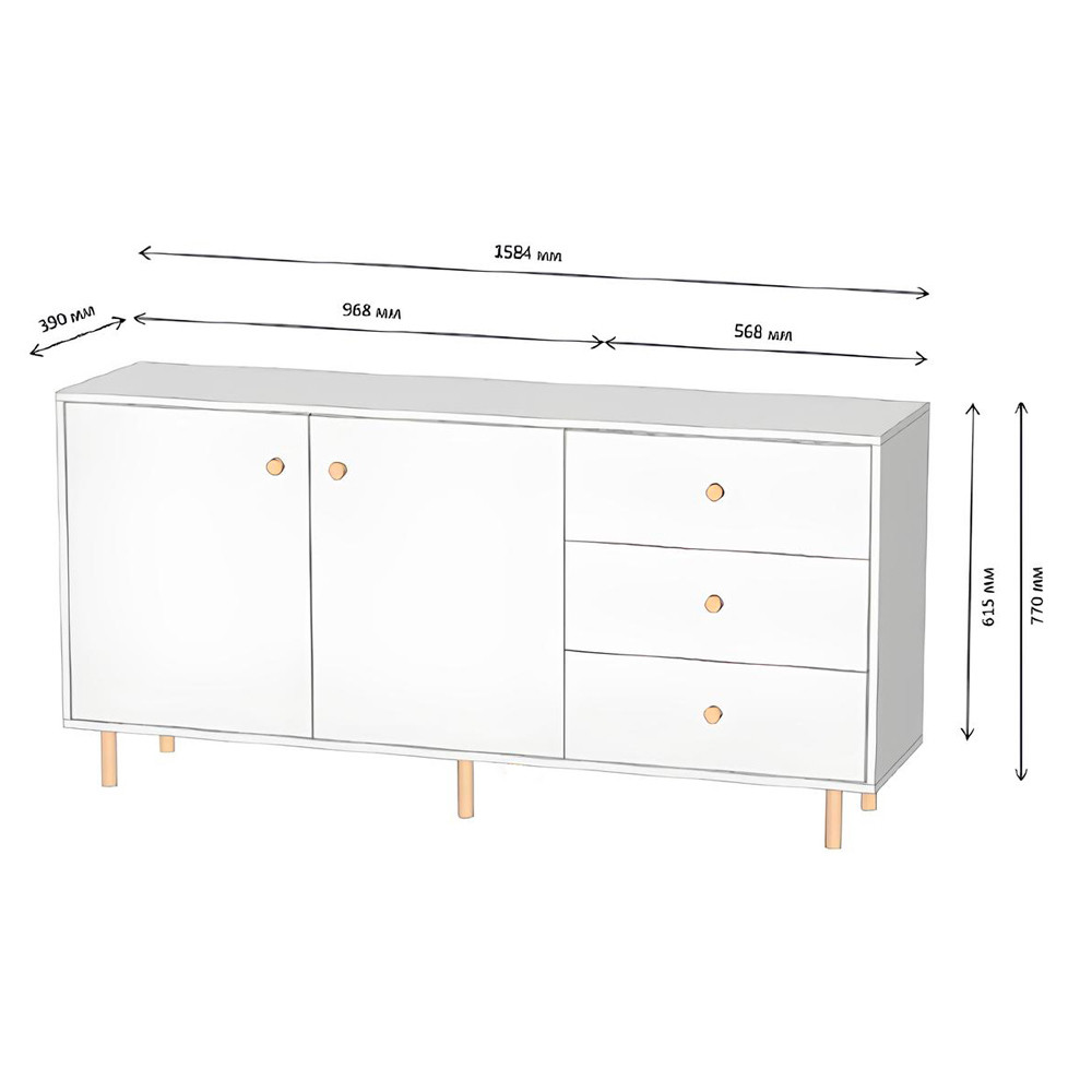 Комод LION Хьюге-5 Кашемир (LION-041112) ТОП Львов - изображение 12