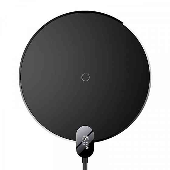 Бездротовий зарядний пристрій Baseus Digital LED Display Gen 2 Wireless Charger 15W Black (CCED000001) Киев