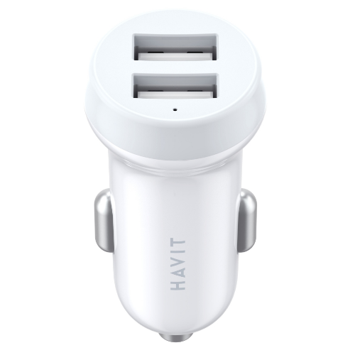Автомобільний зарядний пристрій Havit HV-CC2008 2USB білий Житомир - изображение 1