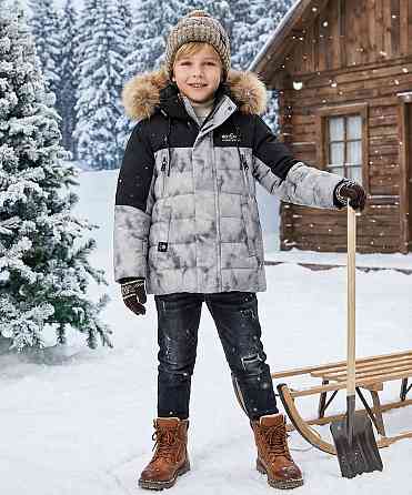 Детская зимняя курточка для мальчика варенка на холофайбере на 4,5,8,9,10,11 лет Николаев