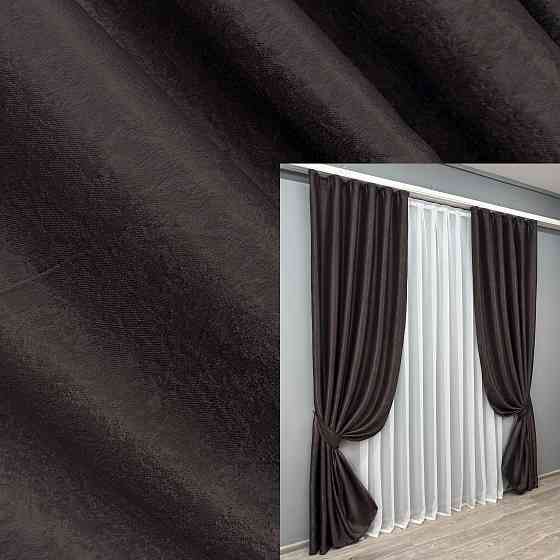 Комплект готових штор VR-Textil Софт № 1166ш Коричневий 100х270 см 2шт (31-523) Київ