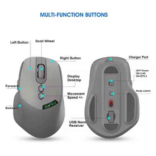 Миша бездротова Silent Click Wireless Gray Запоріжжя