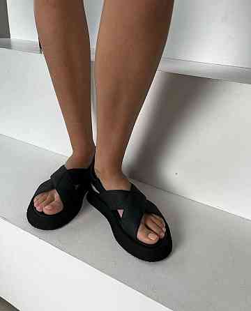 RONE Босоніжки жіночі RONE 0121 чорні (літо, шкіра натуральна матова) (5126) Коломия