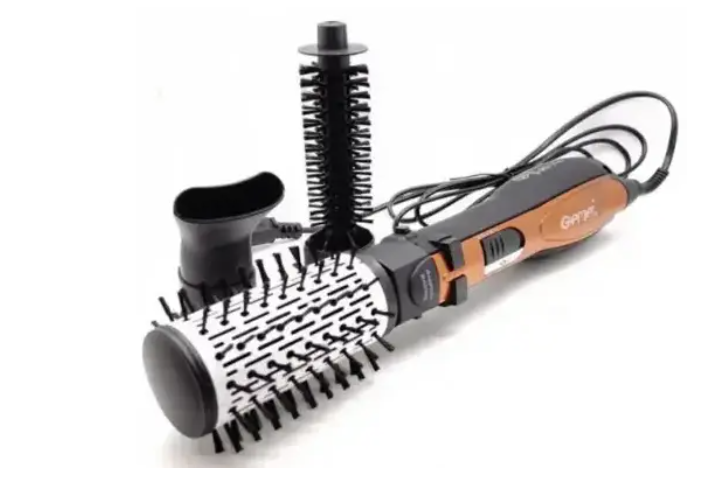 Фен-щітка для волосся GEMEI GM-4828, потужність 1000 Вт, 3 теплові режими, обертання шнура, 3 насадки пт Одеса - фото 8
