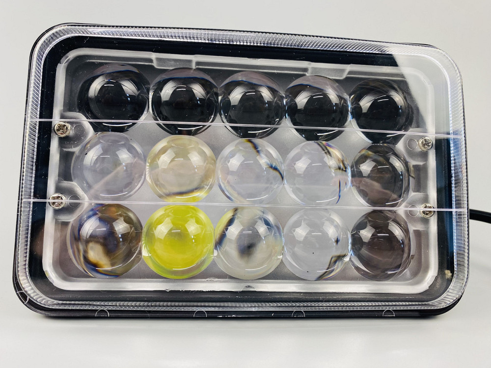 Фара LED прямокутна 45W, 15 ламп, дальній і ближній промінь 10/30V 6000K товщина: 78 мм Мукачево - фото 10