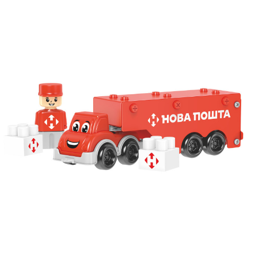 Іграшка Конструктор Фура Нова пошта металевий Технок 1КМФНП Житомир - фото 1